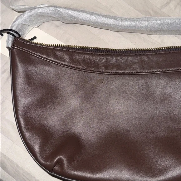 STAUD Demy Zip Leather Shoulder Bag Dark Espresso NWT - Picture 15 of 16